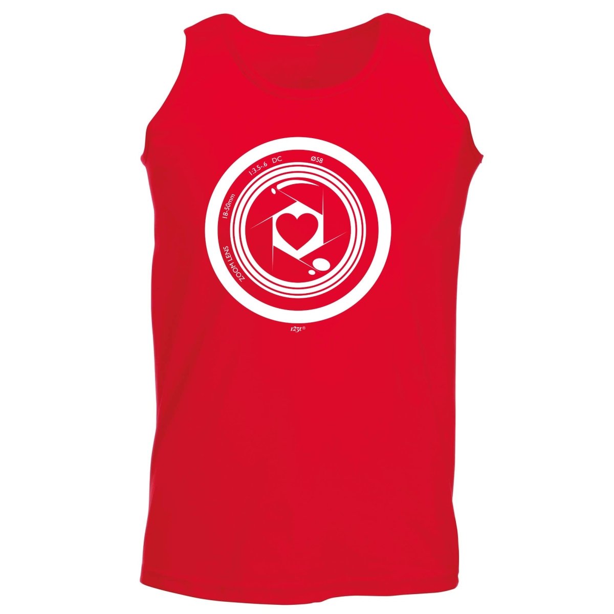 Camera Heart - Funny Novelty Vest Singlet Unisex Tank Top - 123t Australia | Funny T-Shirts Mugs Novelty Gifts