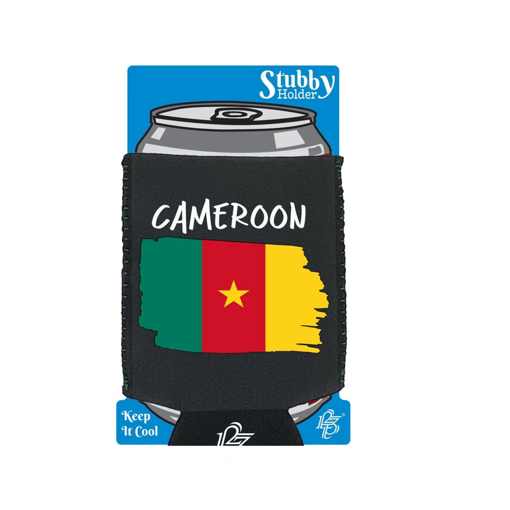 Cameroon Country Flag Nationality - Stubby Holder With Base - 123t Australia | Funny T-Shirts Mugs Novelty Gifts