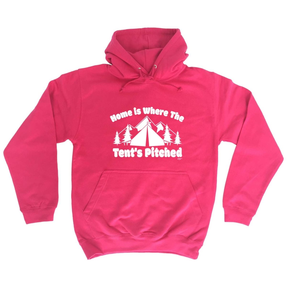 Camping Home Is Where The Tents Pitched - Funny Novelty Hoodies Hoodie - 123t Australia | Funny T-Shirts Mugs Novelty Gifts
