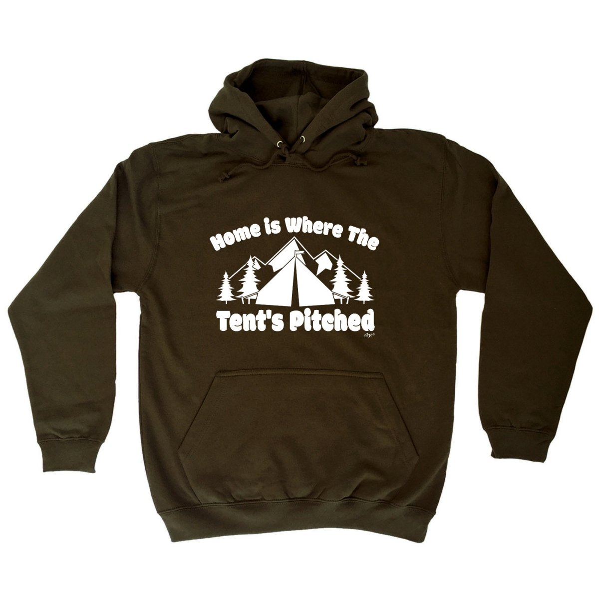 Camping Home Is Where The Tents Pitched - Funny Novelty Hoodies Hoodie - 123t Australia | Funny T-Shirts Mugs Novelty Gifts
