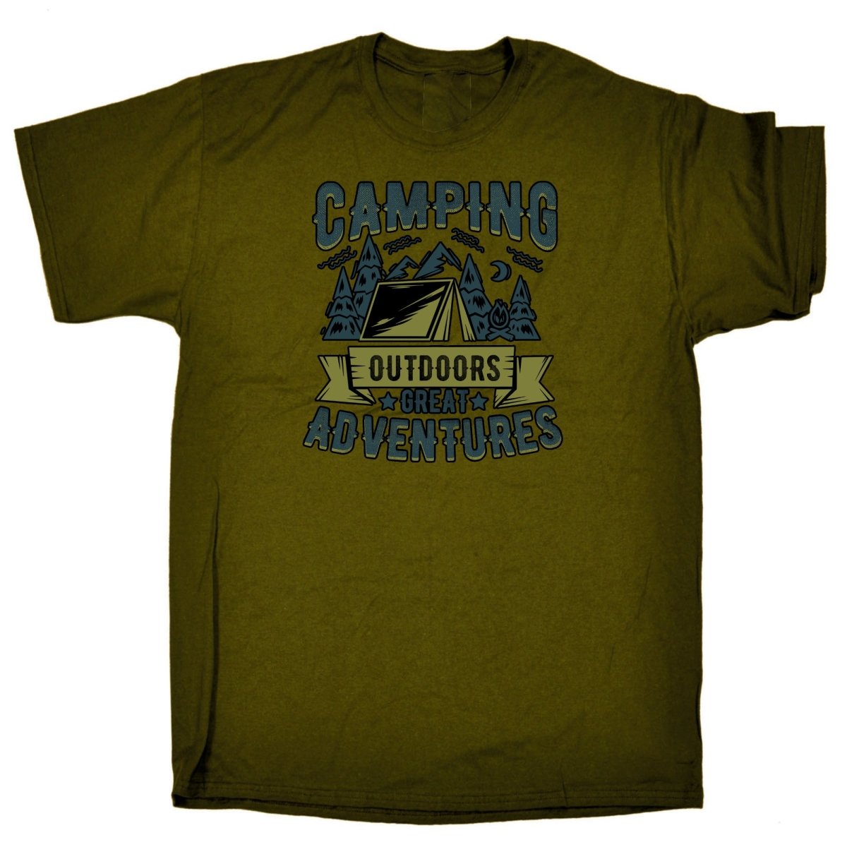 Camping Outdoors Great Adventures - Mens Funny T-Shirt Tshirts Tee Shirt - 123t Australia | Funny T-Shirts Mugs Novelty Gifts