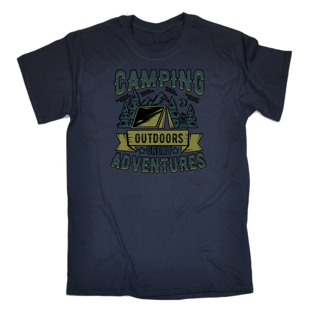 Camping Outdoors Great Adventures - Mens Funny T-Shirt Tshirts Tee Shirt - 123t Australia | Funny T-Shirts Mugs Novelty Gifts