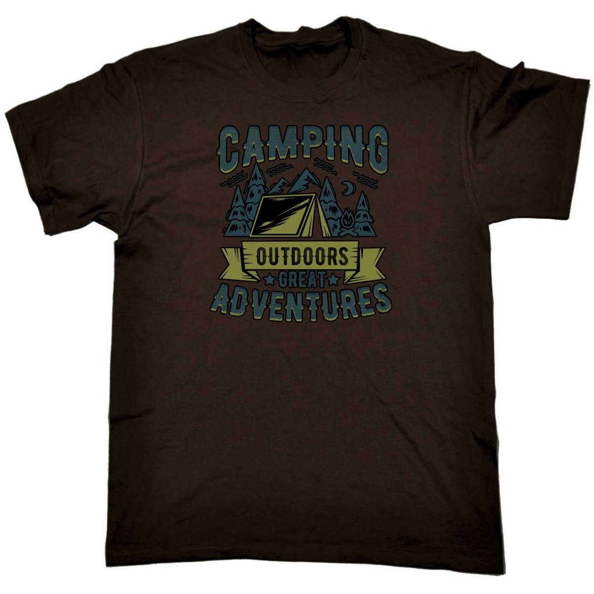 Camping Outdoors Great Adventures - Mens Funny T-Shirt Tshirts Tee Shirt - 123t Australia | Funny T-Shirts Mugs Novelty Gifts