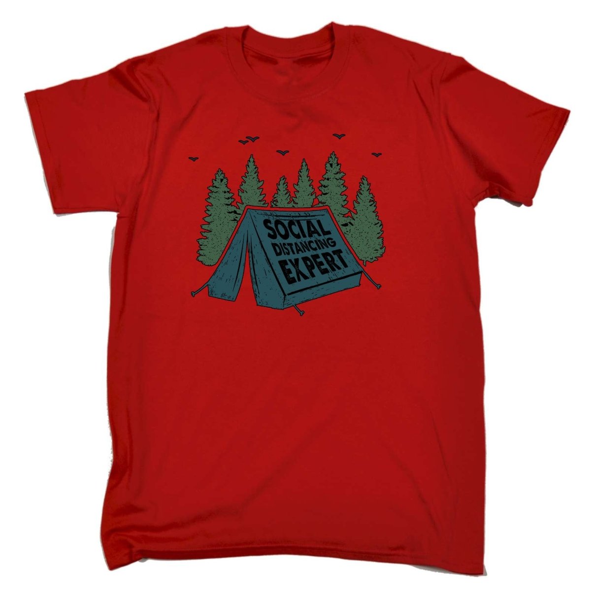 Camping Social Distancing Expert - Mens Funny T-Shirt Tshirts Tee Shirt - 123t Australia | Funny T-Shirts Mugs Novelty Gifts