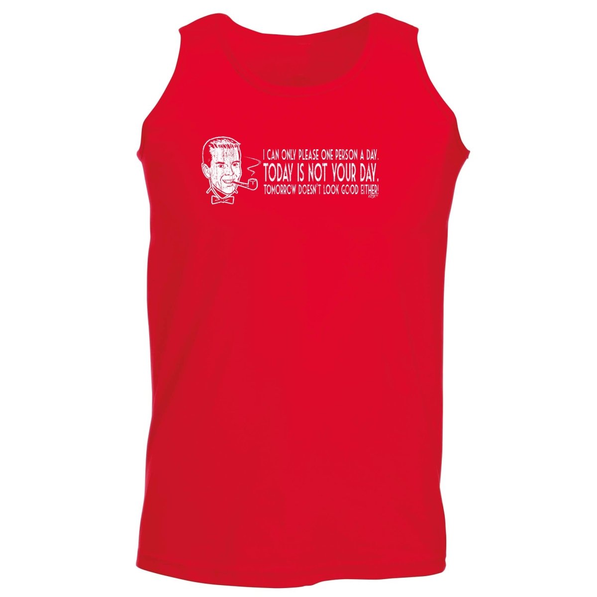 Can Only Please One Person A Day - Funny Novelty Vest Singlet Unisex Tank Top - 123t Australia | Funny T-Shirts Mugs Novelty Gifts