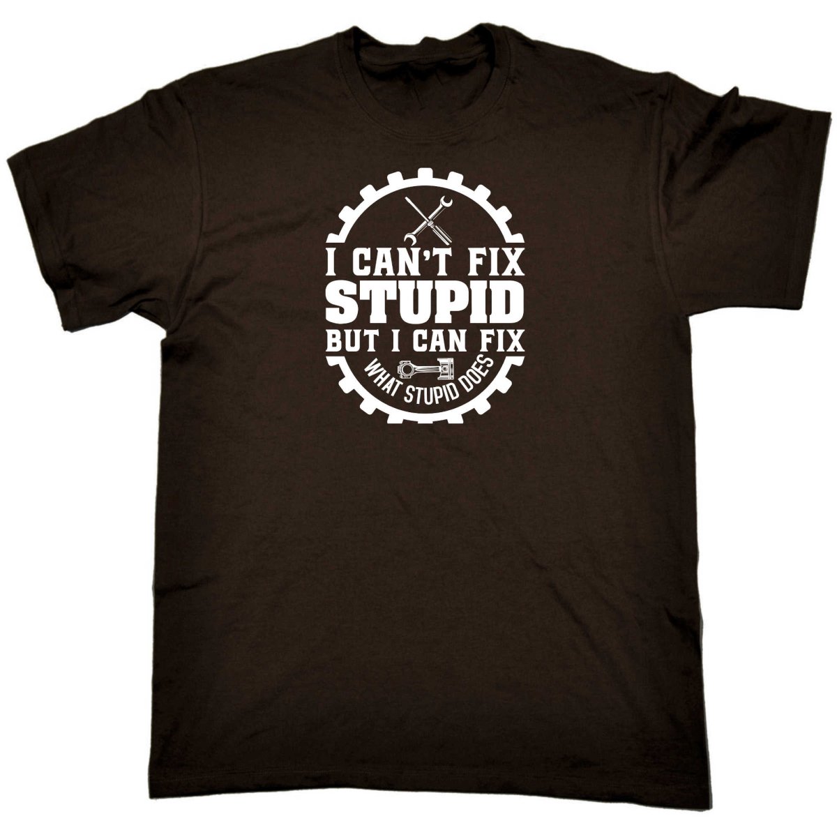 Cant Fix Stupid Mechanic Trucker Truck - Mens Funny T-Shirt Tshirts - 123t Australia | Funny T-Shirts Mugs Novelty Gifts