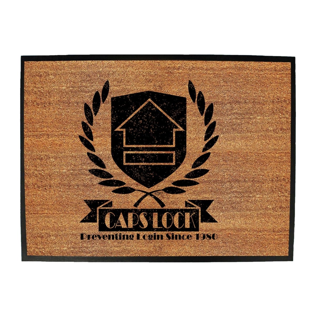Capslock - Funny Novelty Doormat Man Cave Floor mat - 123t Australia | Funny T-Shirts Mugs Novelty Gifts