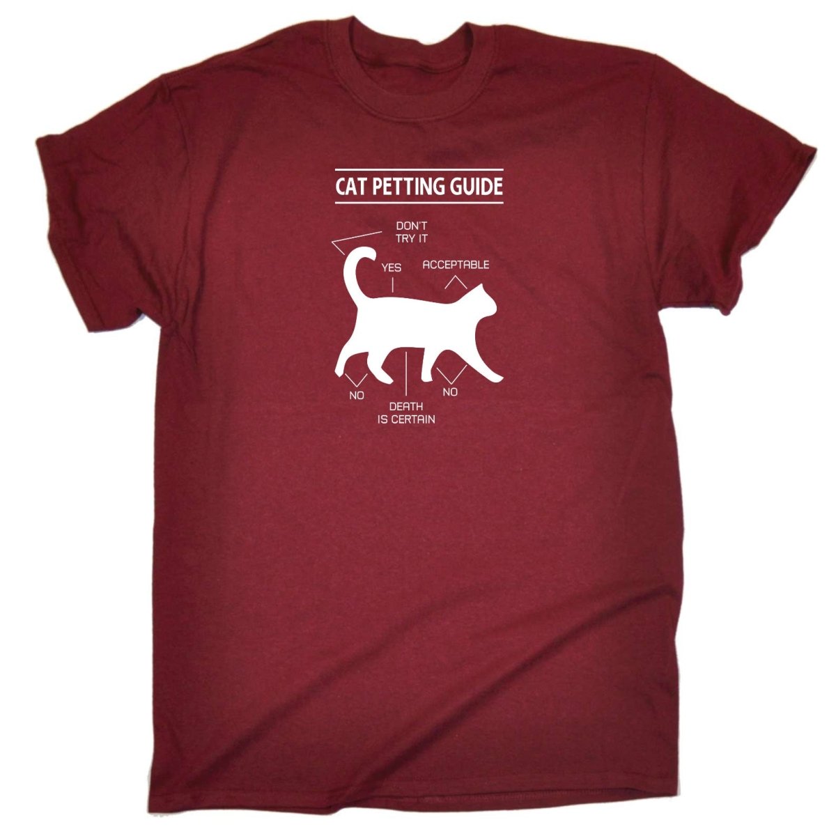 Cat Petting Guide Kitten Pussy Cats - Mens Funny T-Shirt Tshirts Tee Shirt - 123t Australia | Funny T-Shirts Mugs Novelty Gifts