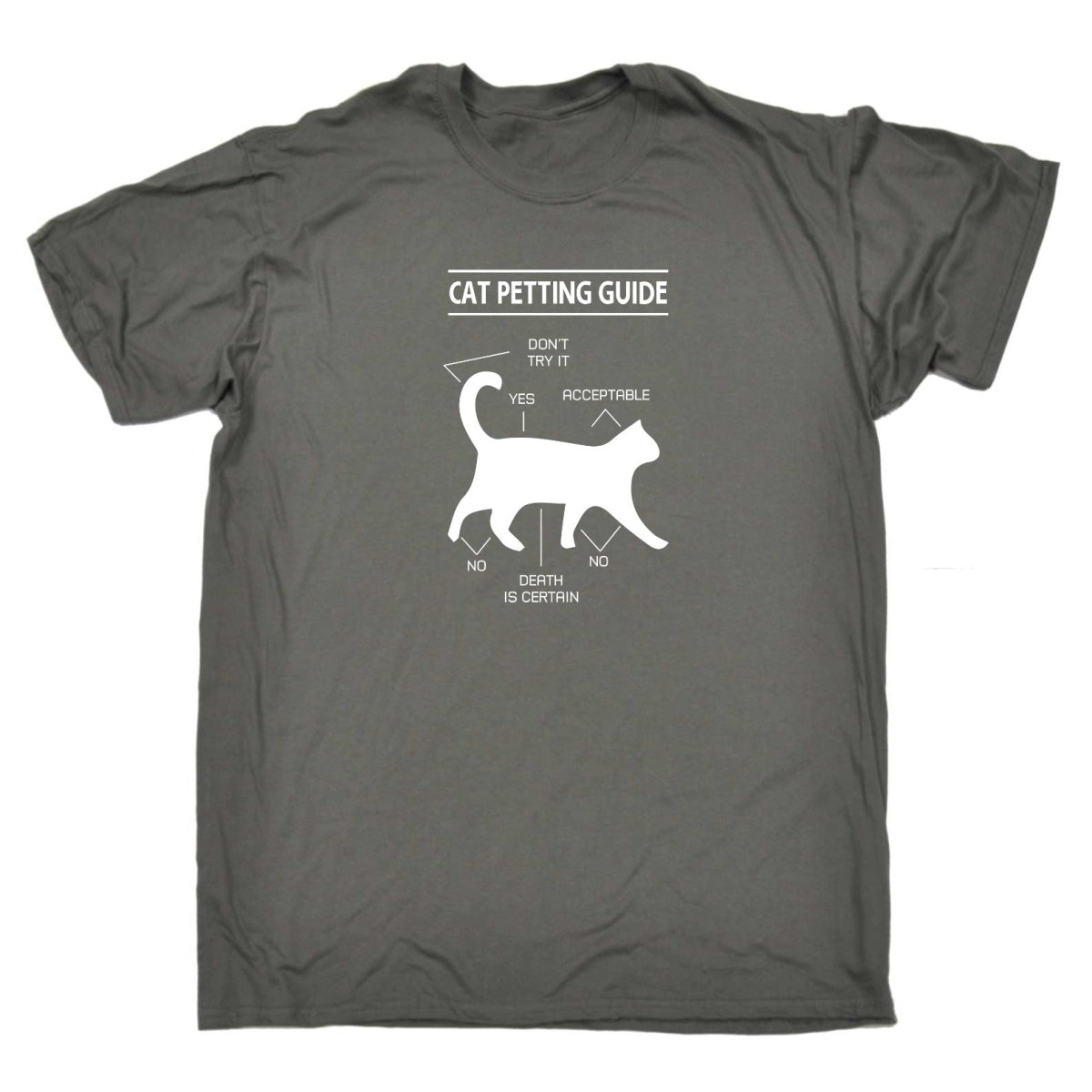 Cat Petting Guide Kitten Pussy Cats - Mens Funny T-Shirt Tshirts Tee Shirt - 123t Australia | Funny T-Shirts Mugs Novelty Gifts