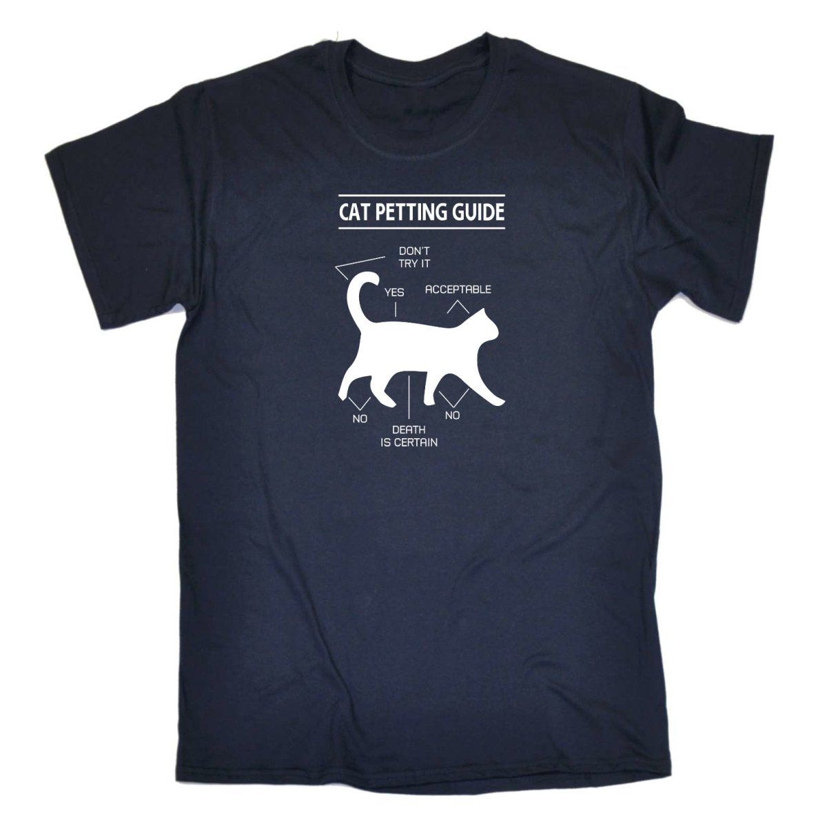 Cat Petting Guide Kitten Pussy Cats - Mens Funny T-Shirt Tshirts Tee Shirt - 123t Australia | Funny T-Shirts Mugs Novelty Gifts