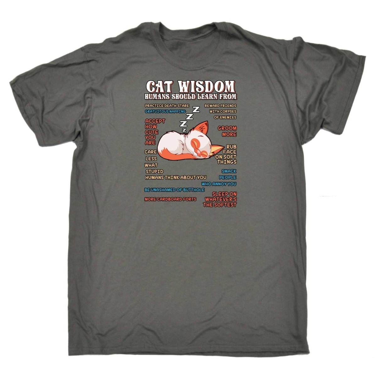 Cat Wisdom Cats Pussy Kitten - Mens Funny T-Shirt Tshirts Tee Shirt - 123t Australia | Funny T-Shirts Mugs Novelty Gifts
