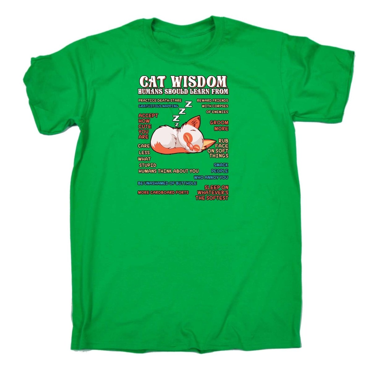 Cat Wisdom Cats Pussy Kitten - Mens Funny T-Shirt Tshirts Tee Shirt - 123t Australia | Funny T-Shirts Mugs Novelty Gifts