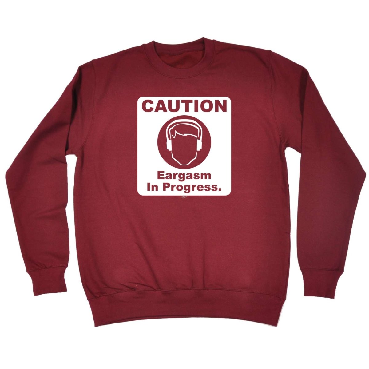 Caution Eargasm In Progress - Funny Novelty Sweatshirt - 123t Australia | Funny T-Shirts Mugs Novelty Gifts