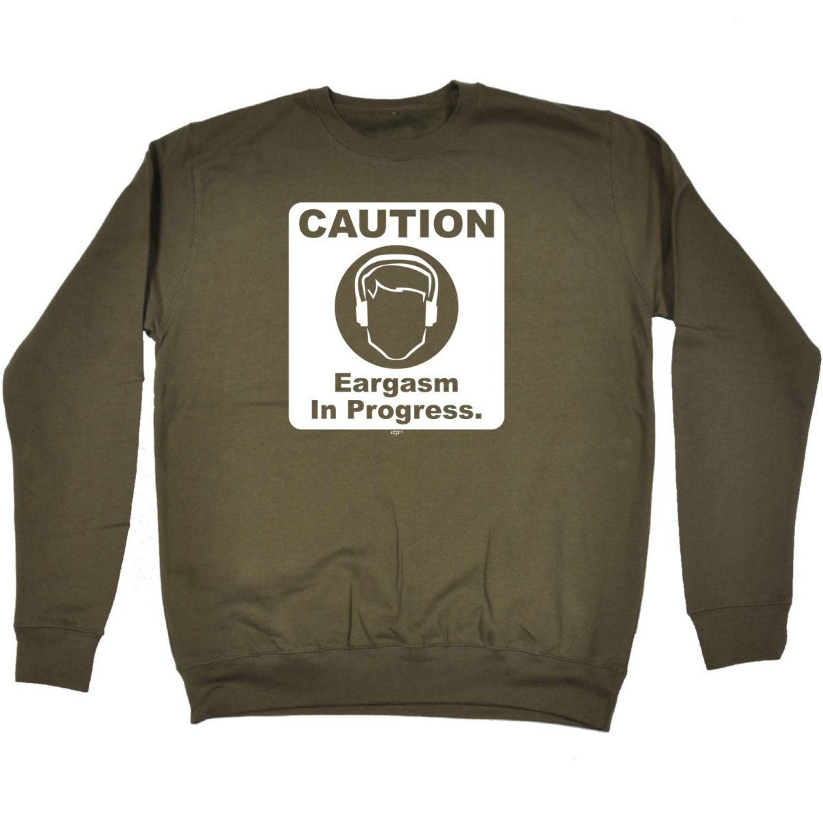 Caution Eargasm In Progress - Funny Novelty Sweatshirt - 123t Australia | Funny T-Shirts Mugs Novelty Gifts