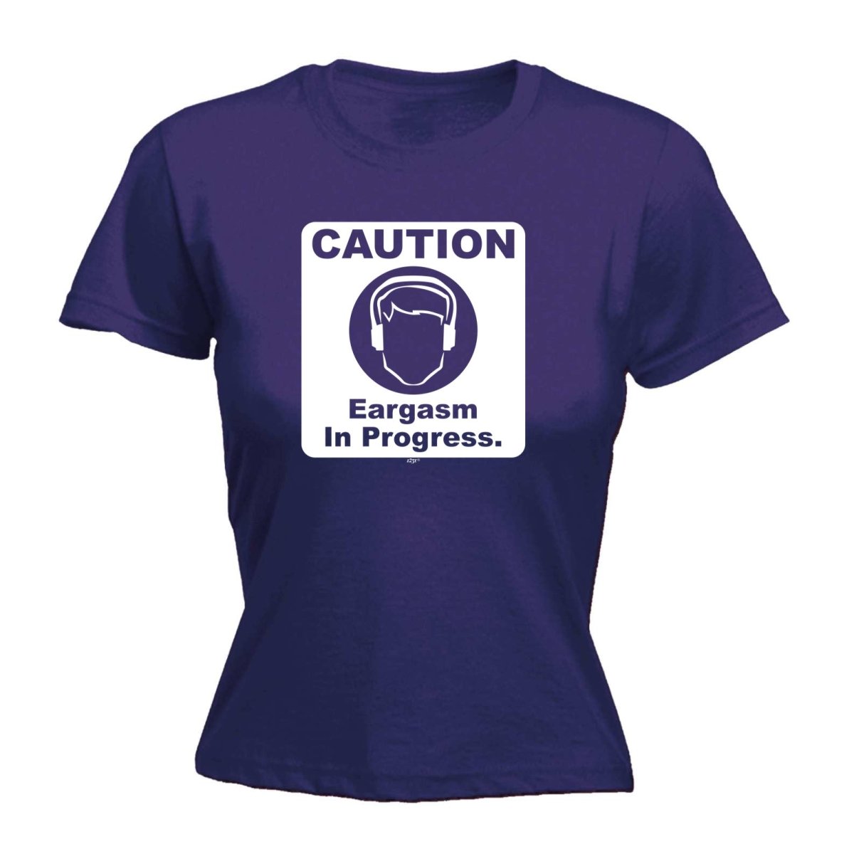 Caution Eargasm In Progress - Funny Novelty Womens T-Shirt T Shirt Tshirt - 123t Australia | Funny T-Shirts Mugs Novelty Gifts