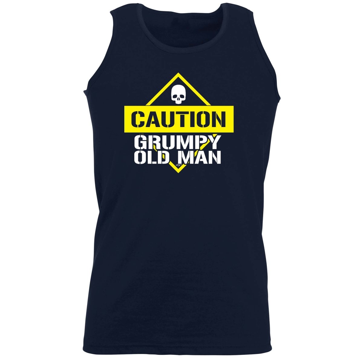 Caution Grumpy Old Man - Funny Novelty Vest Singlet Unisex Tank Top - 123t Australia | Funny T-Shirts Mugs Novelty Gifts