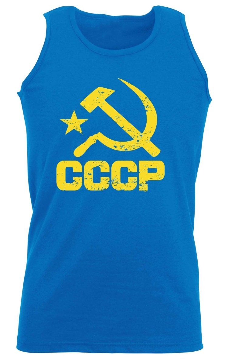 Cccp Yellow - Funny Novelty Vest Singlet Unisex Tank Top - 123t Australia | Funny T-Shirts Mugs Novelty Gifts