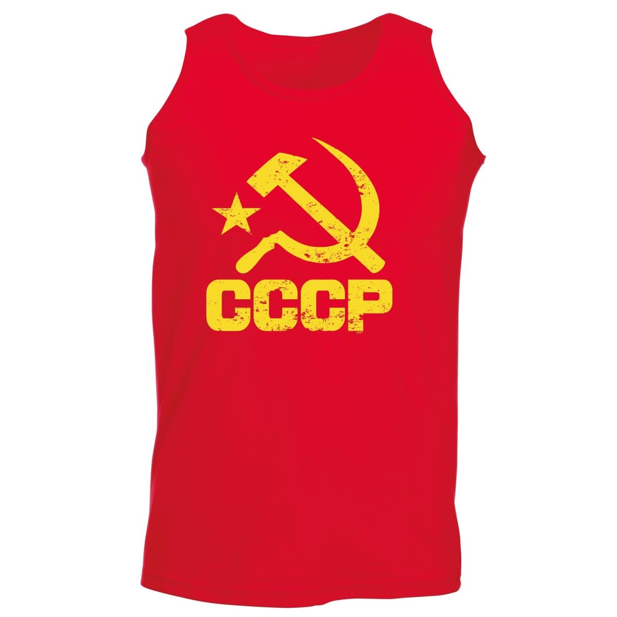 Cccp Yellow - Funny Novelty Vest Singlet Unisex Tank Top - 123t Australia | Funny T-Shirts Mugs Novelty Gifts