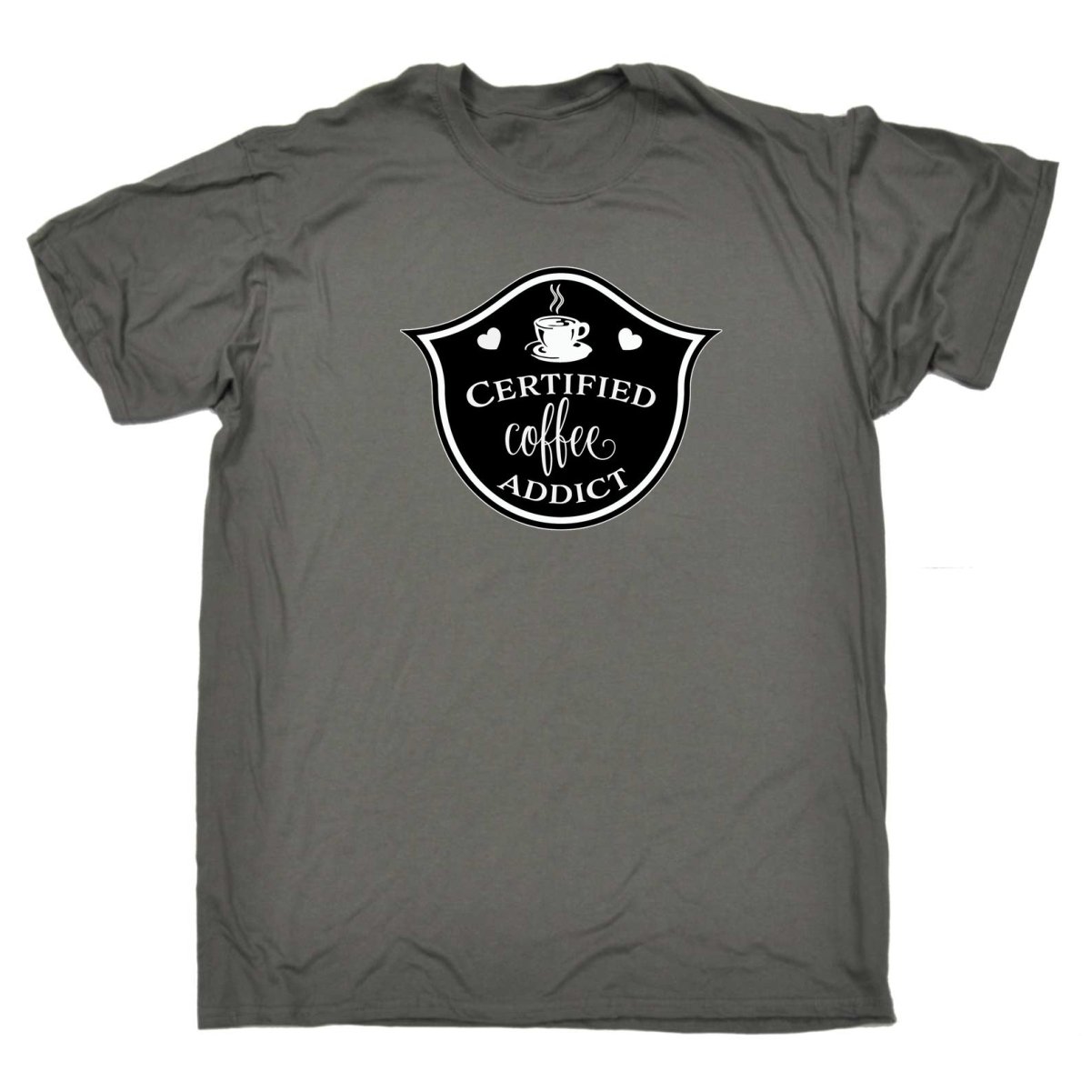 Certified Coffee Addict - Mens Funny T-Shirt Tshirts - 123t Australia | Funny T-Shirts Mugs Novelty Gifts