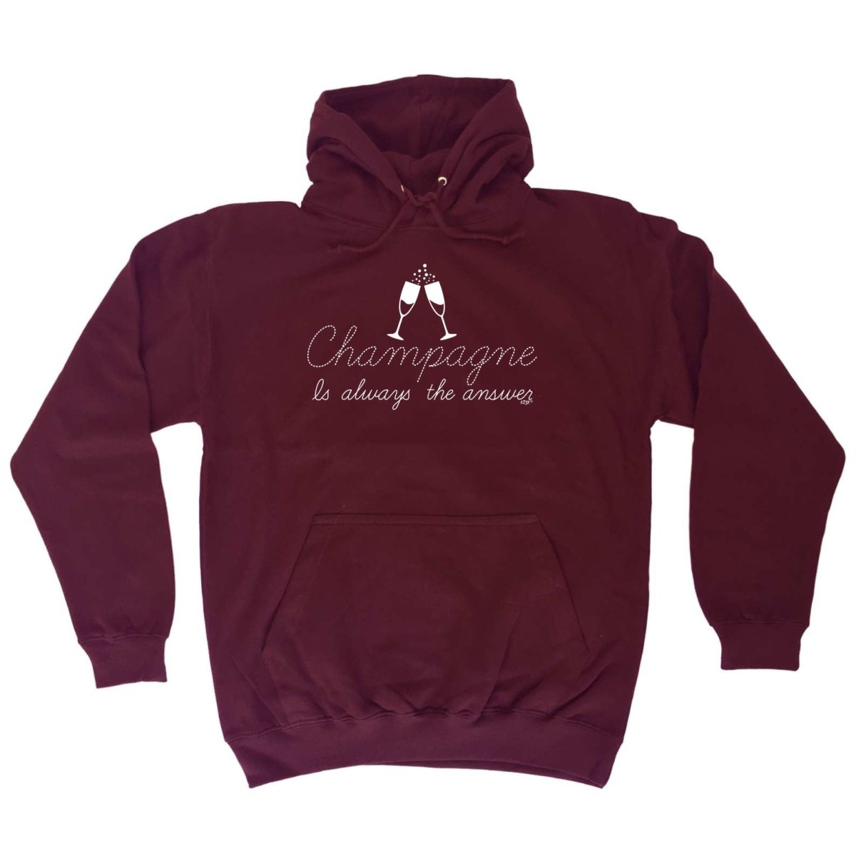 Champagne Is Always The Answer - Funny Novelty Hoodies Hoodie - 123t Australia | Funny T-Shirts Mugs Novelty Gifts