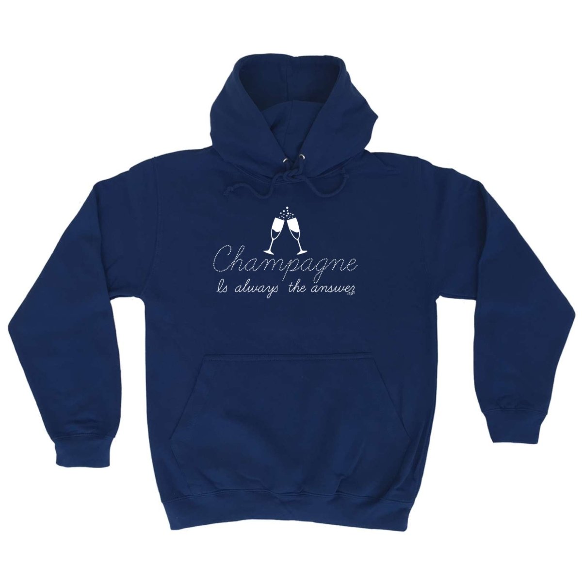 Champagne Is Always The Answer - Funny Novelty Hoodies Hoodie - 123t Australia | Funny T-Shirts Mugs Novelty Gifts