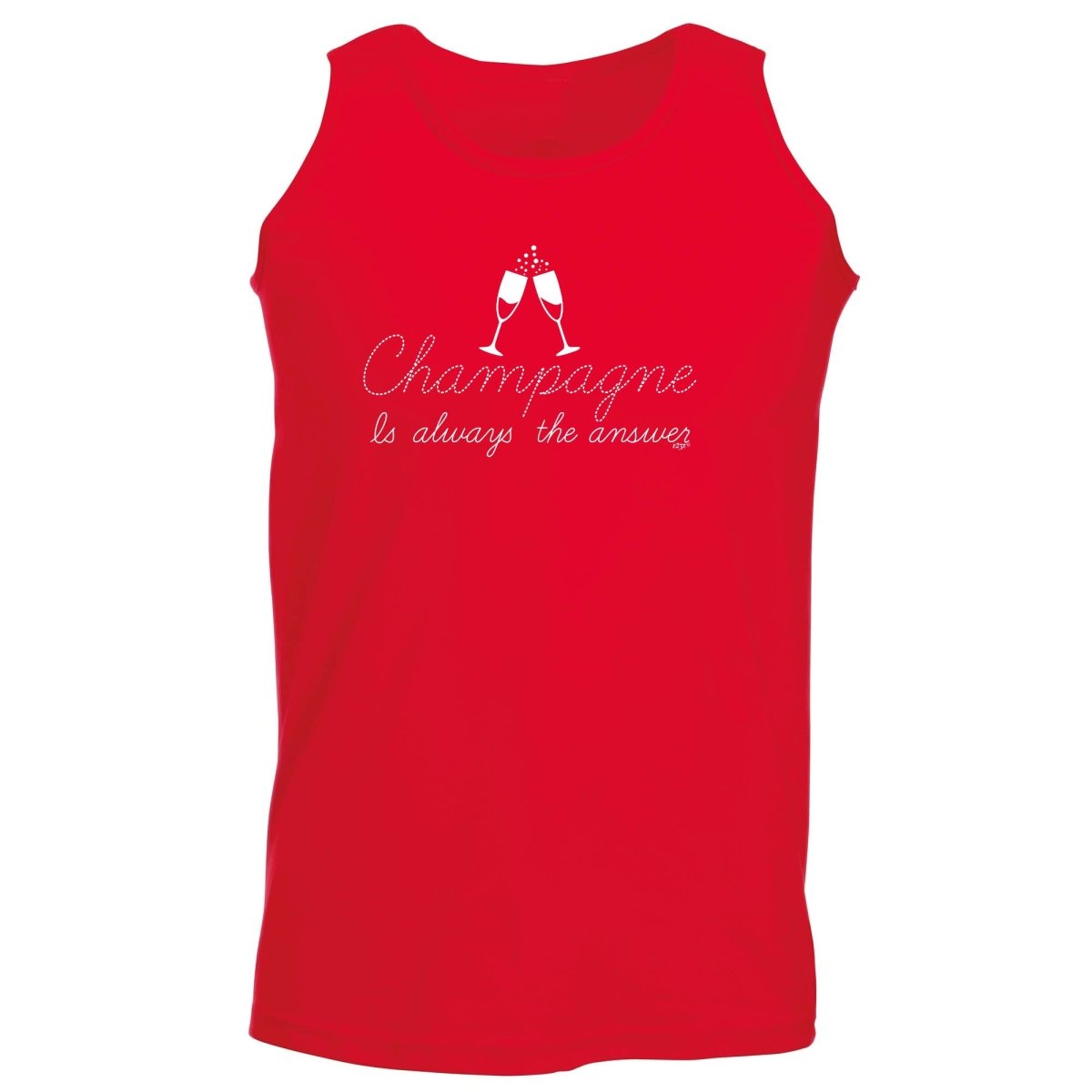 Champagne Is Always The Answer - Funny Novelty Vest Singlet Unisex Tank Top - 123t Australia | Funny T-Shirts Mugs Novelty Gifts