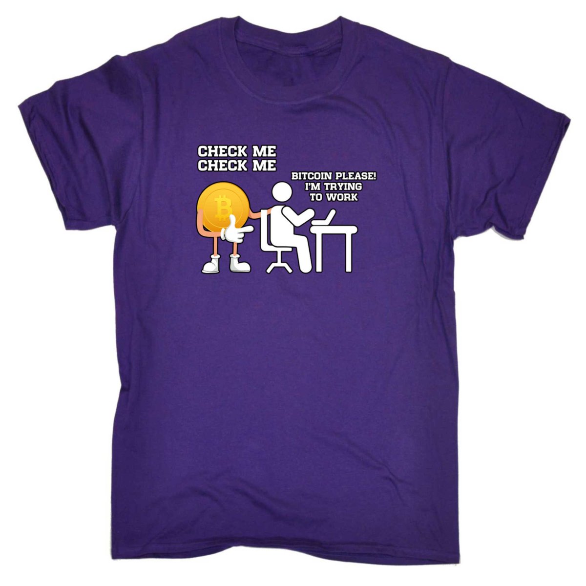 Check Me Bitcoin Please Im Trying To Work - Mens Funny T-Shirt Tshirts - 123t Australia | Funny T-Shirts Mugs Novelty Gifts