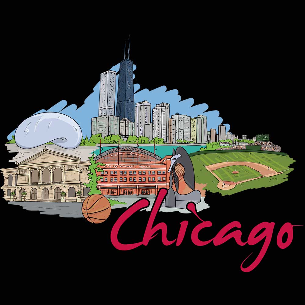 Chicago Lake Muchigan Illinois Usa Country Flag Destination - Mens Funny T-Shirt Tshirts - 123t Australia | Funny T-Shirts Mugs Novelty Gifts