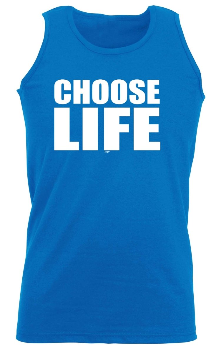 Choose Life White - Funny Novelty Vest Singlet Unisex Tank Top - 123t Australia | Funny T-Shirts Mugs Novelty Gifts