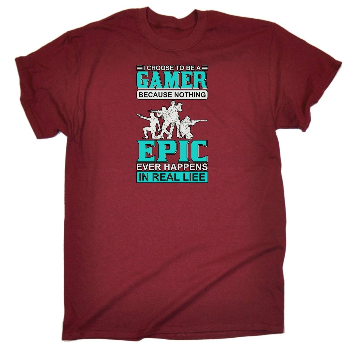 Choose To Be A Gamer Nothing Epic Happen In Real Life - Mens Funny T-Shirt Tshirts Tee Shirt - 123t Australia | Funny T-Shirts Mugs Novelty Gifts