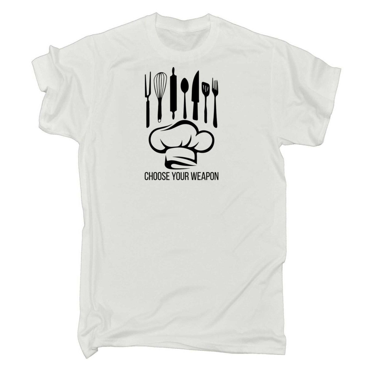 Choose Your Weapon Chef Cooking V2 - Mens Funny T-Shirt Tshirts - 123t Australia | Funny T-Shirts Mugs Novelty Gifts