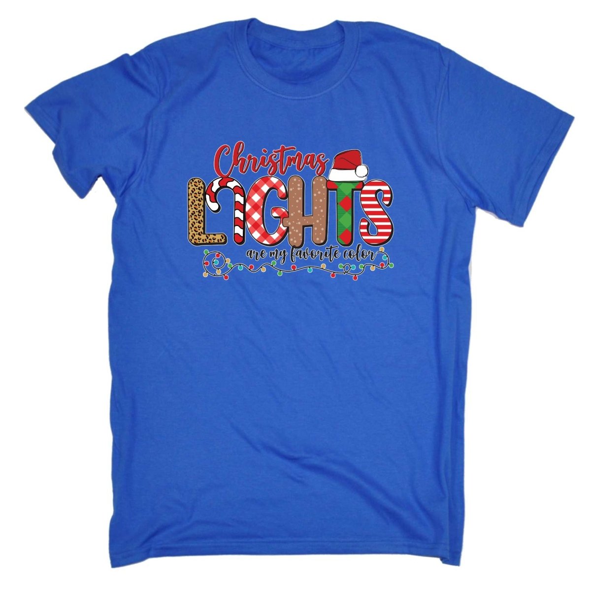Christmas Lights Are My Favourite Color - Mens Funny T-Shirt Tshirts - 123t Australia | Funny T-Shirts Mugs Novelty Gifts