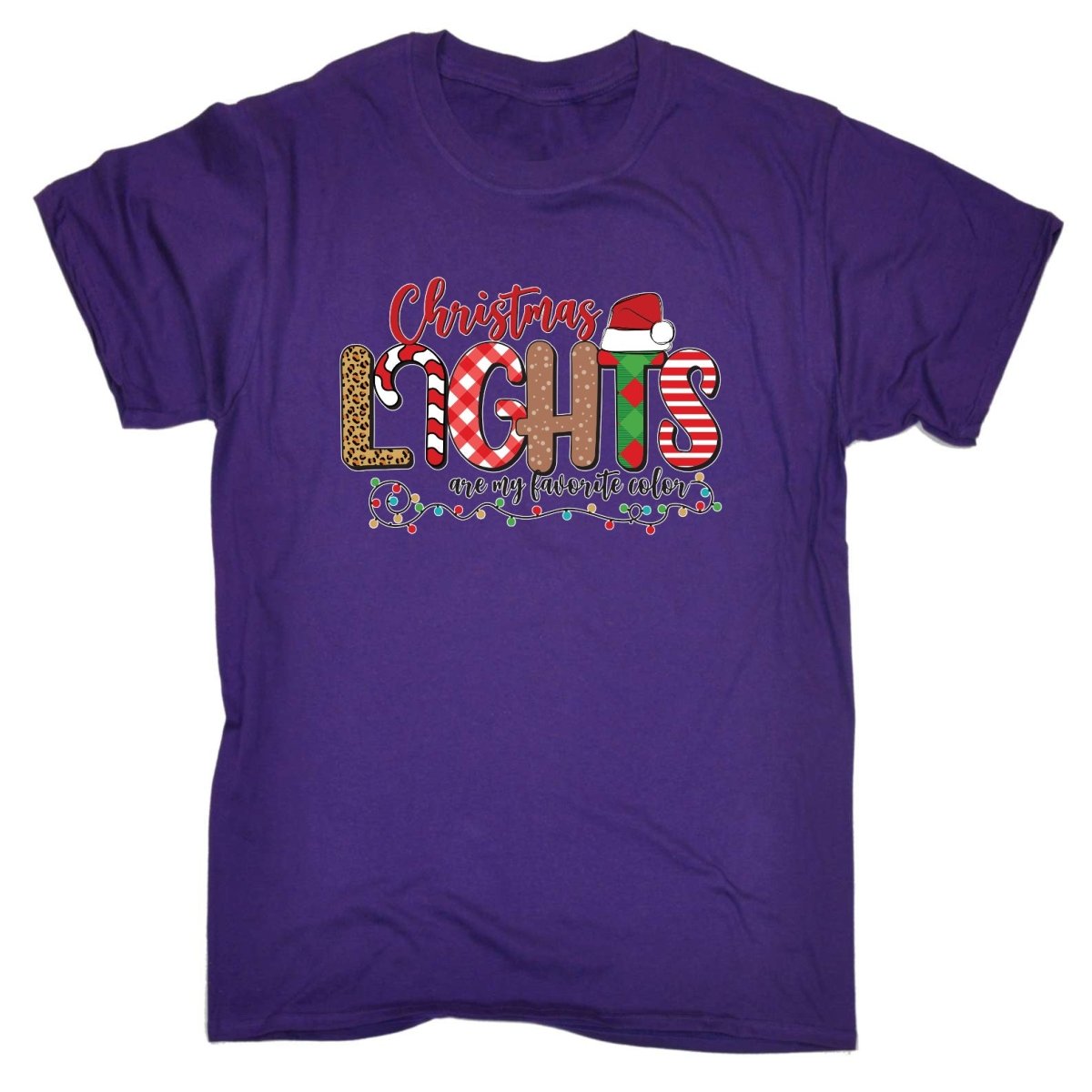 Christmas Lights Are My Favourite Color - Mens Funny T-Shirt Tshirts - 123t Australia | Funny T-Shirts Mugs Novelty Gifts