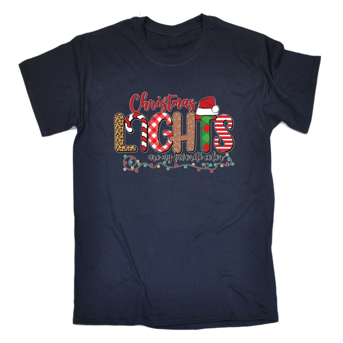 Christmas Lights Are My Favourite Color - Mens Funny T-Shirt Tshirts - 123t Australia | Funny T-Shirts Mugs Novelty Gifts