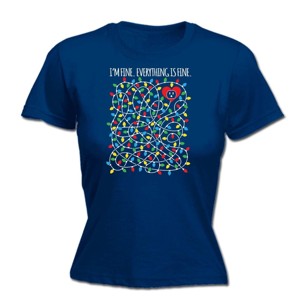Christmas Lights Im Fine - Funny Womens T-Shirt Tshirt - 123t Australia | Funny T-Shirts Mugs Novelty Gifts