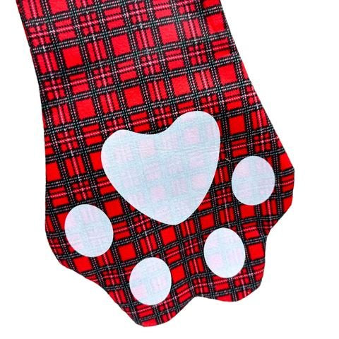 Christmas Pet Stocking Gift Bag Dog Cat Paw Socks Xmas Tree Decorations ANY NAME - 123t Australia | Funny T-Shirts Mugs Novelty Gifts