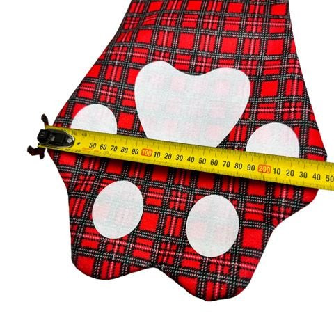 Christmas Pet Stocking Gift Bag Dog Cat Paw Socks Xmas Tree Decorations ANY NAME - 123t Australia | Funny T-Shirts Mugs Novelty Gifts