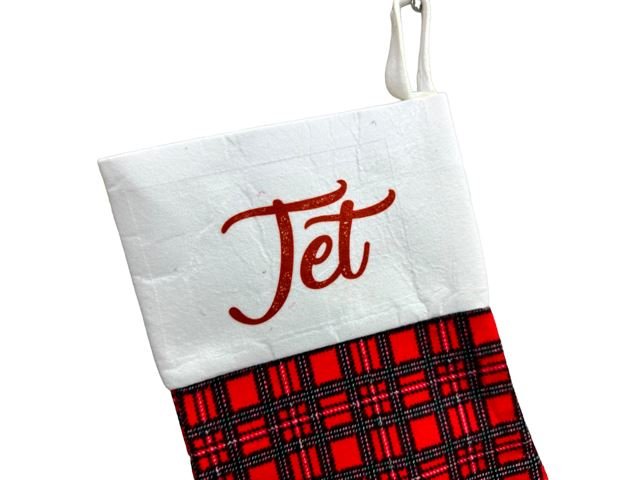 Christmas Pet Stocking Gift Bag Dog Cat Paw Socks Xmas Tree Decorations ANY NAME - 123t Australia | Funny T-Shirts Mugs Novelty Gifts