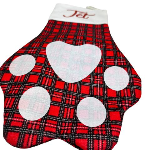 Christmas Pet Stocking Gift Bag Dog Cat Paw Socks Xmas Tree Decorations ANY NAME - 123t Australia | Funny T-Shirts Mugs Novelty Gifts