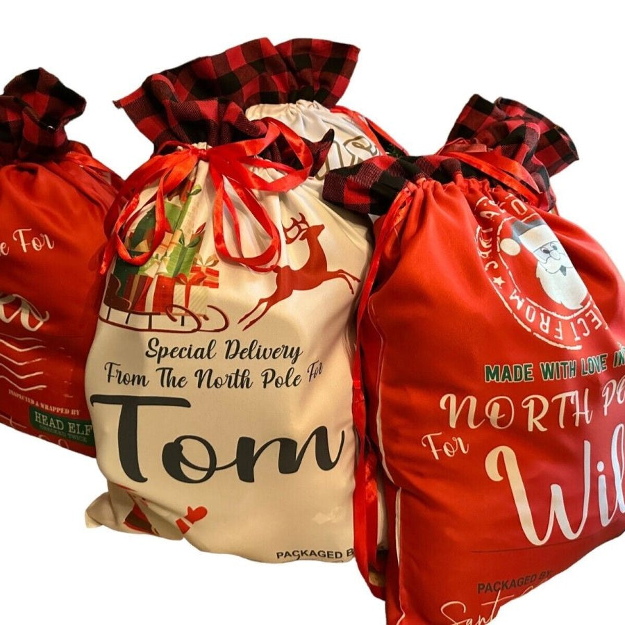 Christmas Santa Sacks Personalised XMAS Large Jumbo Sack Gifts Stocking Bag - 123t Australia | Funny T-Shirts Mugs Novelty Gifts
