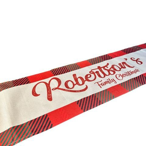 Christmas Table Runner Family Personalised Tablecloth Christmas Xmas Decorations - 123t Australia | Funny T-Shirts Mugs Novelty Gifts