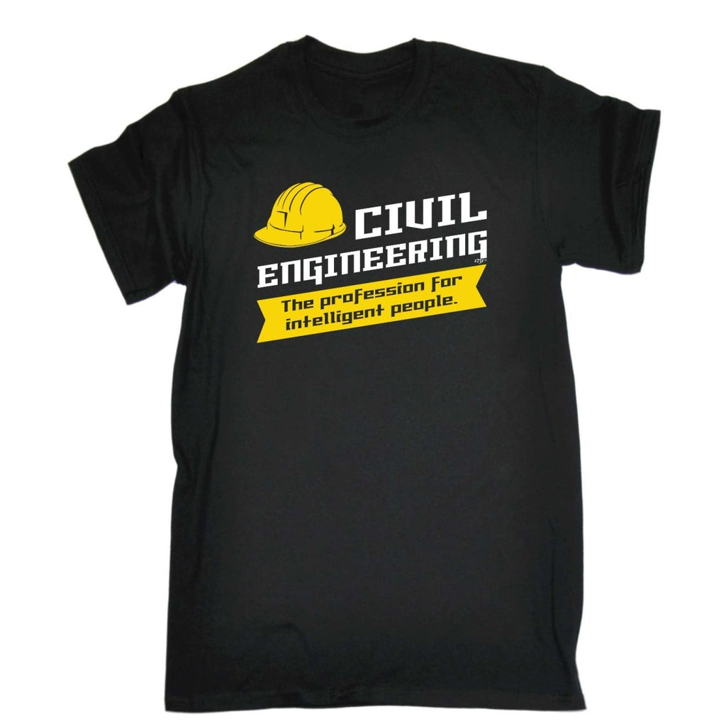Civil Engineering - Mens Funny Novelty T-Shirt Tshirts BLACK T Shirt - 123t Australia | Funny T-Shirts Mugs Novelty Gifts