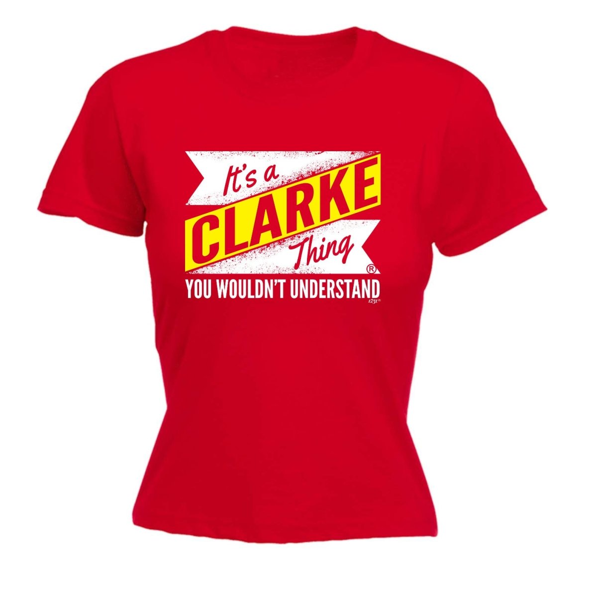 Clarke V2 Surname Thing - Funny Novelty Womens T-Shirt T Shirt Tshirt - 123t Australia | Funny T-Shirts Mugs Novelty Gifts