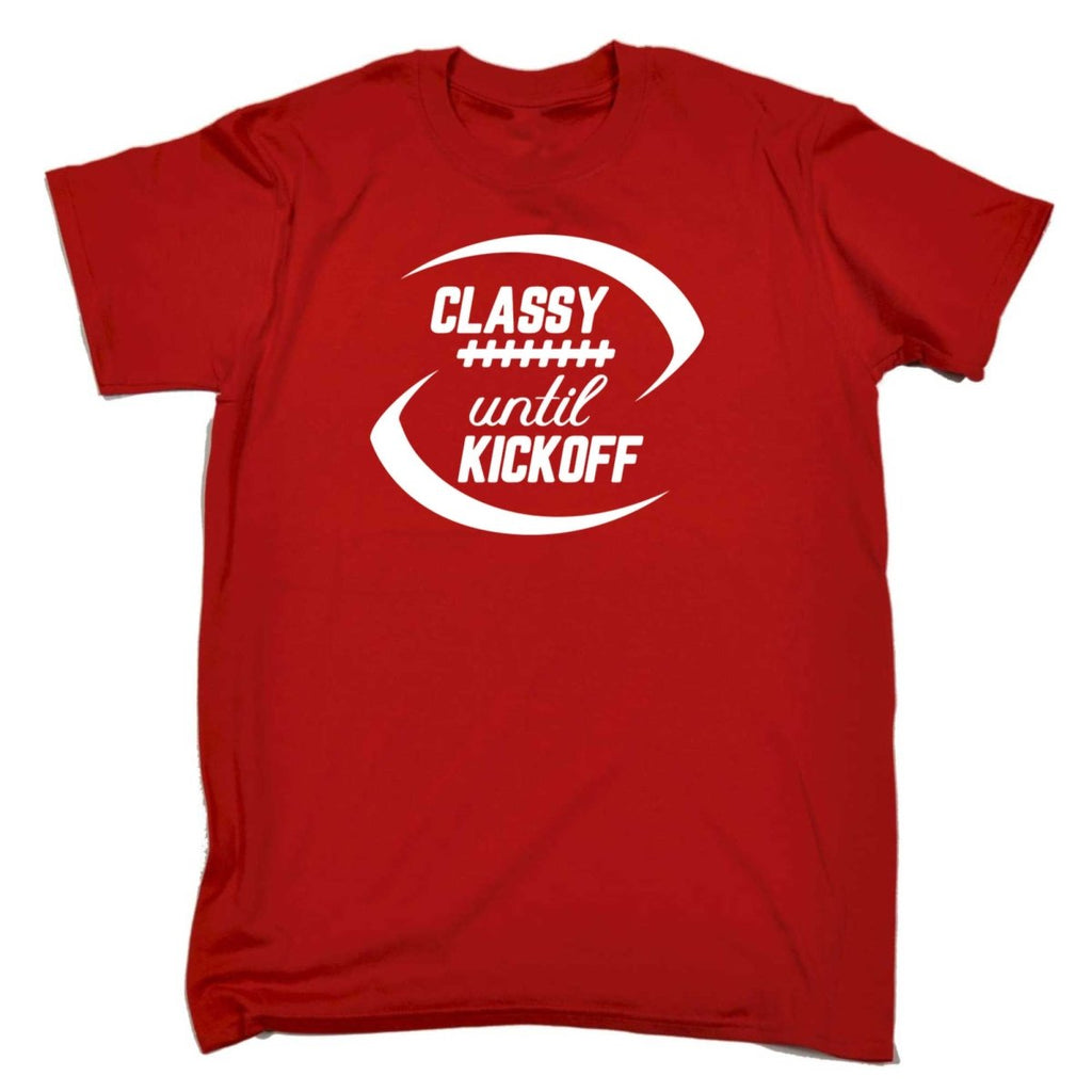 Classy Until Kickoff Australian Footie Football - Mens Funny T-Shirt Tshirts - 123t Australia | Funny T-Shirts Mugs Novelty Gifts