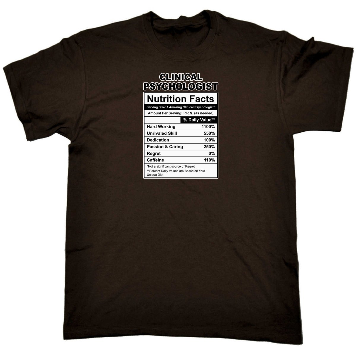 Clinical Psychologist Nutrition Facts - Mens Funny T-Shirt Tshirts - 123t Australia | Funny T-Shirts Mugs Novelty Gifts