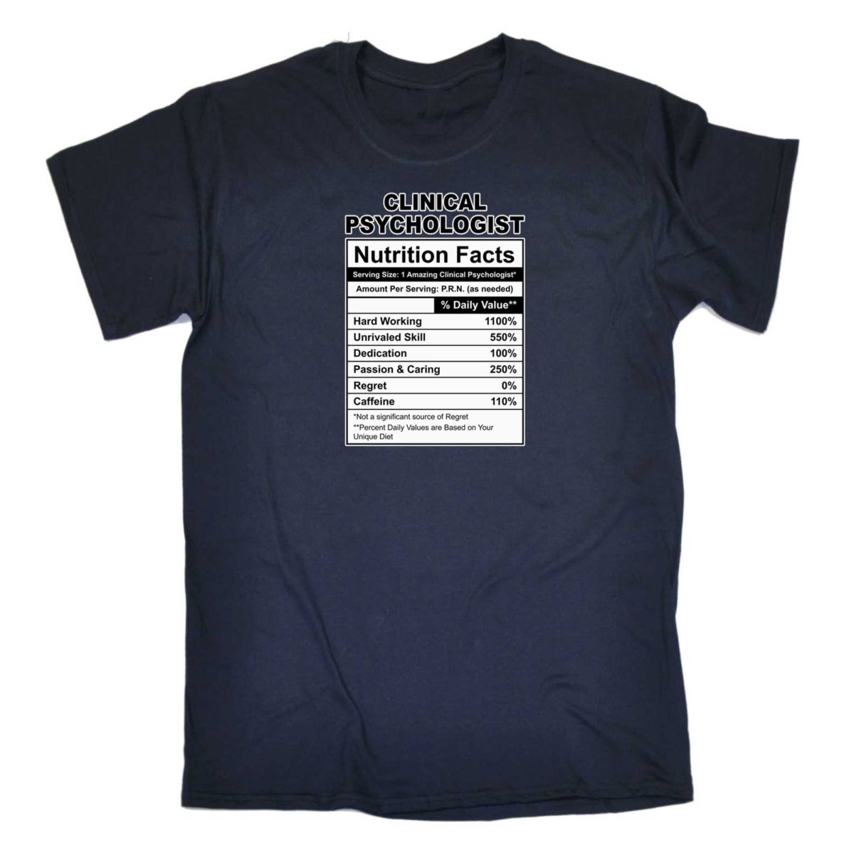 Clinical Psychologist Nutrition Facts - Mens Funny T-Shirt Tshirts - 123t Australia | Funny T-Shirts Mugs Novelty Gifts