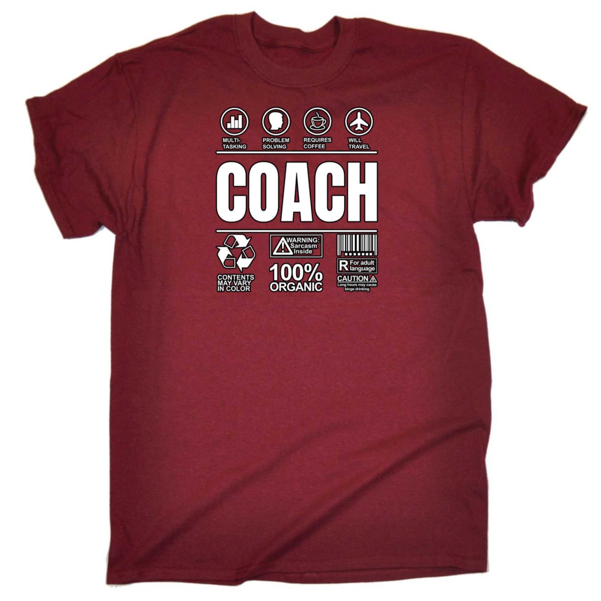 Coach Sarcastic Humour - Mens Funny T-Shirt Tshirts - 123t Australia | Funny T-Shirts Mugs Novelty Gifts