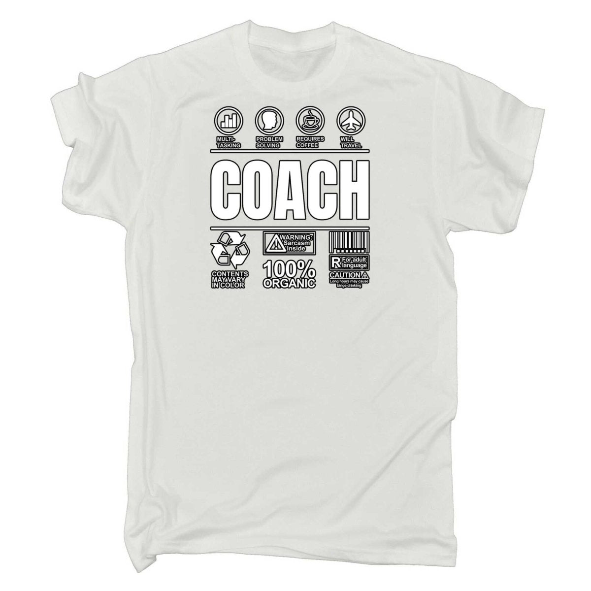 Coach Sarcastic Humour - Mens Funny T-Shirt Tshirts - 123t Australia | Funny T-Shirts Mugs Novelty Gifts