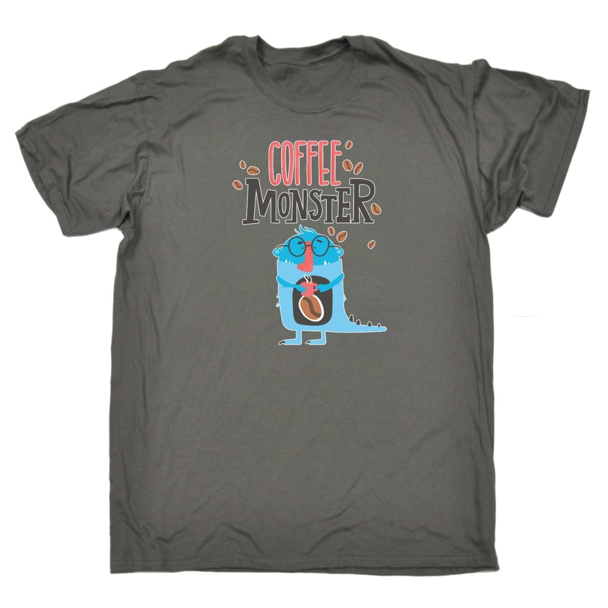 Coffee Monster - Mens Funny T-Shirt Tshirts Tee Shirt - 123t Australia | Funny T-Shirts Mugs Novelty Gifts