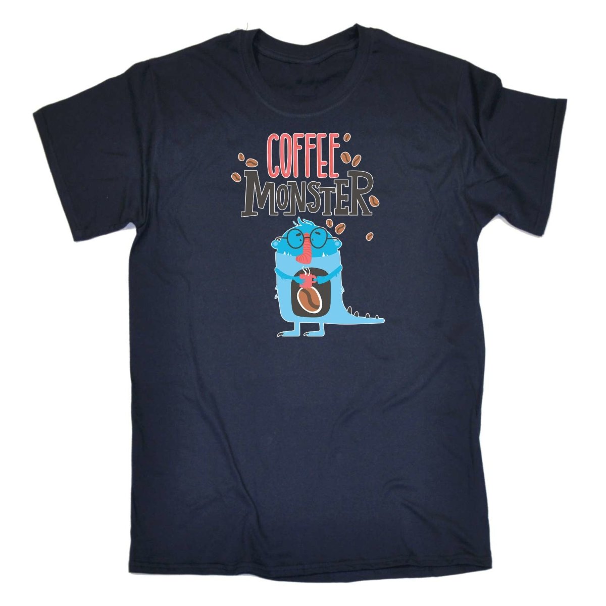 Coffee Monster - Mens Funny T-Shirt Tshirts Tee Shirt - 123t Australia | Funny T-Shirts Mugs Novelty Gifts